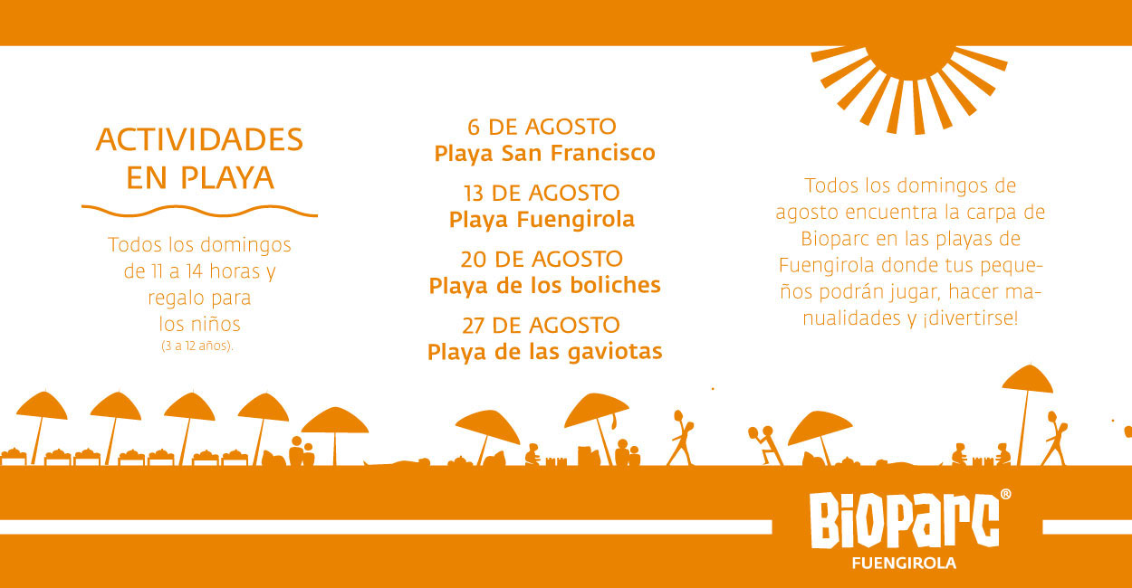 Actividades de Bioparc en las playas de Fuengirola